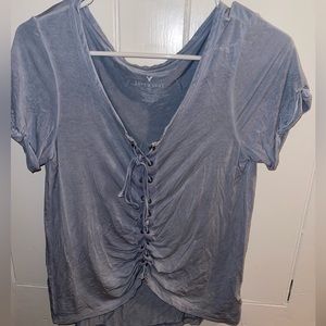 American Eagle lace up T-shirt